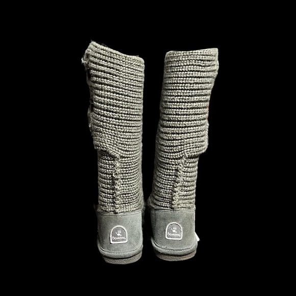 🌻Bearpaw Grey Tall (or Short) Comfortable Knit Outdoor Boots Women's Size 7 - Picture 3 of 14